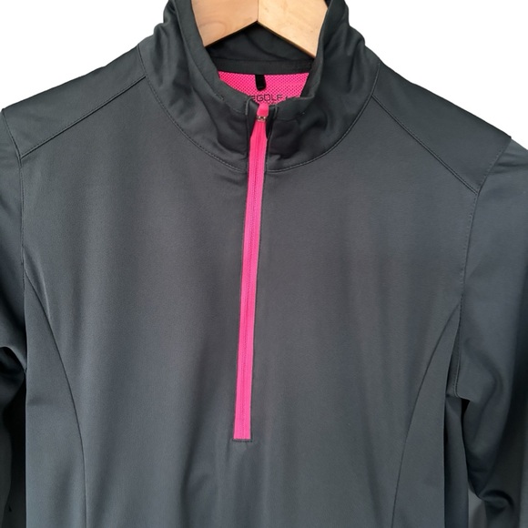 Nike Golf Womens Grey 1/2 Zip Pullover with Bright Pink Accents XS - Picture 2 of 16